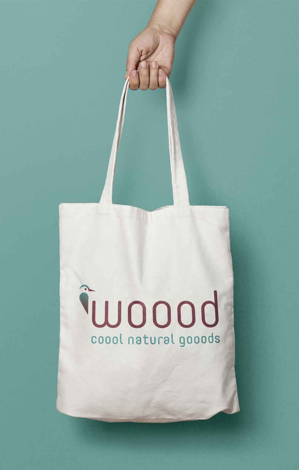 Wooood Stofftasche - Logodesign by c-c-design.de